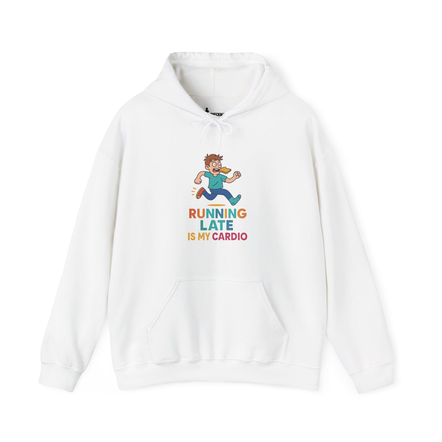 Running Late Is My Cardio – Cartoon Chaos Hoodie