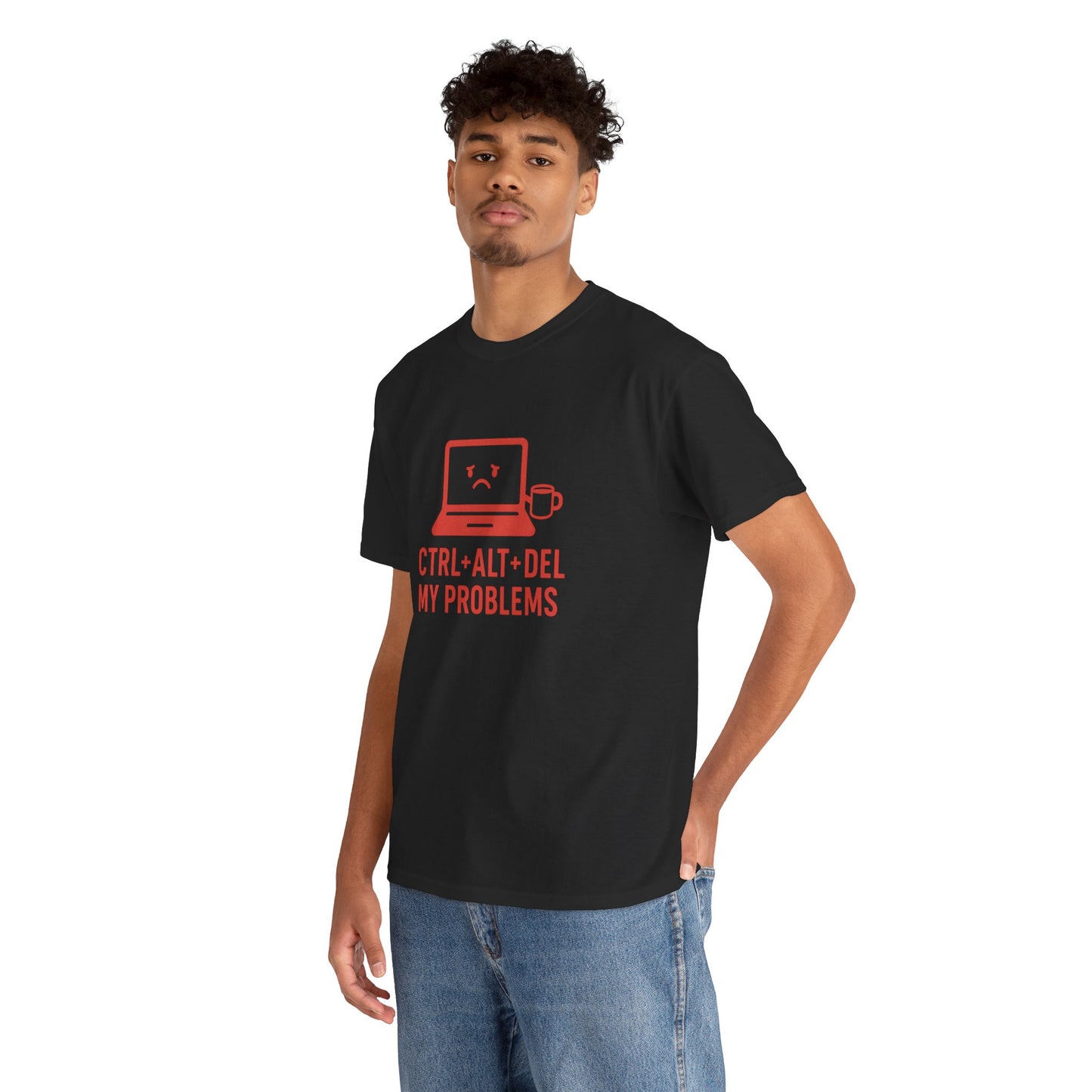 Ctrl + Alt + Del My Problems – Funny Minimalist T-Shirt