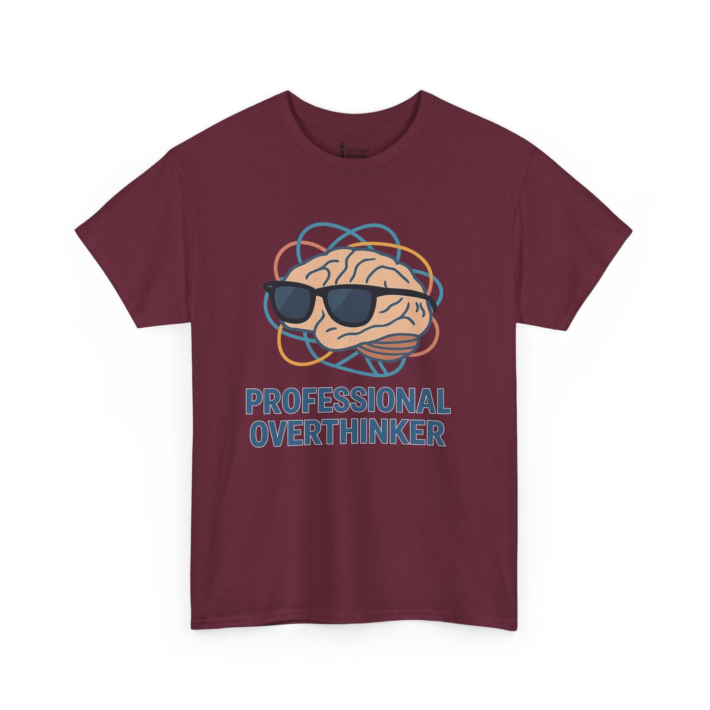 Professional Overthinker – Brain in Sunglasses T-Shirt