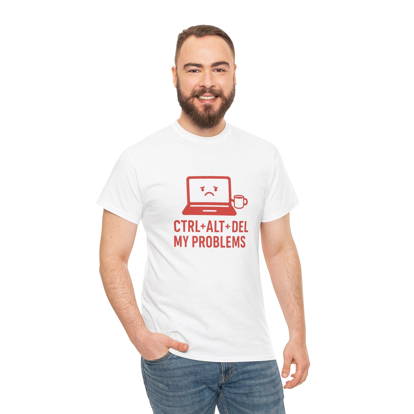 Ctrl + Alt + Del My Problems – Funny Minimalist T-Shirt