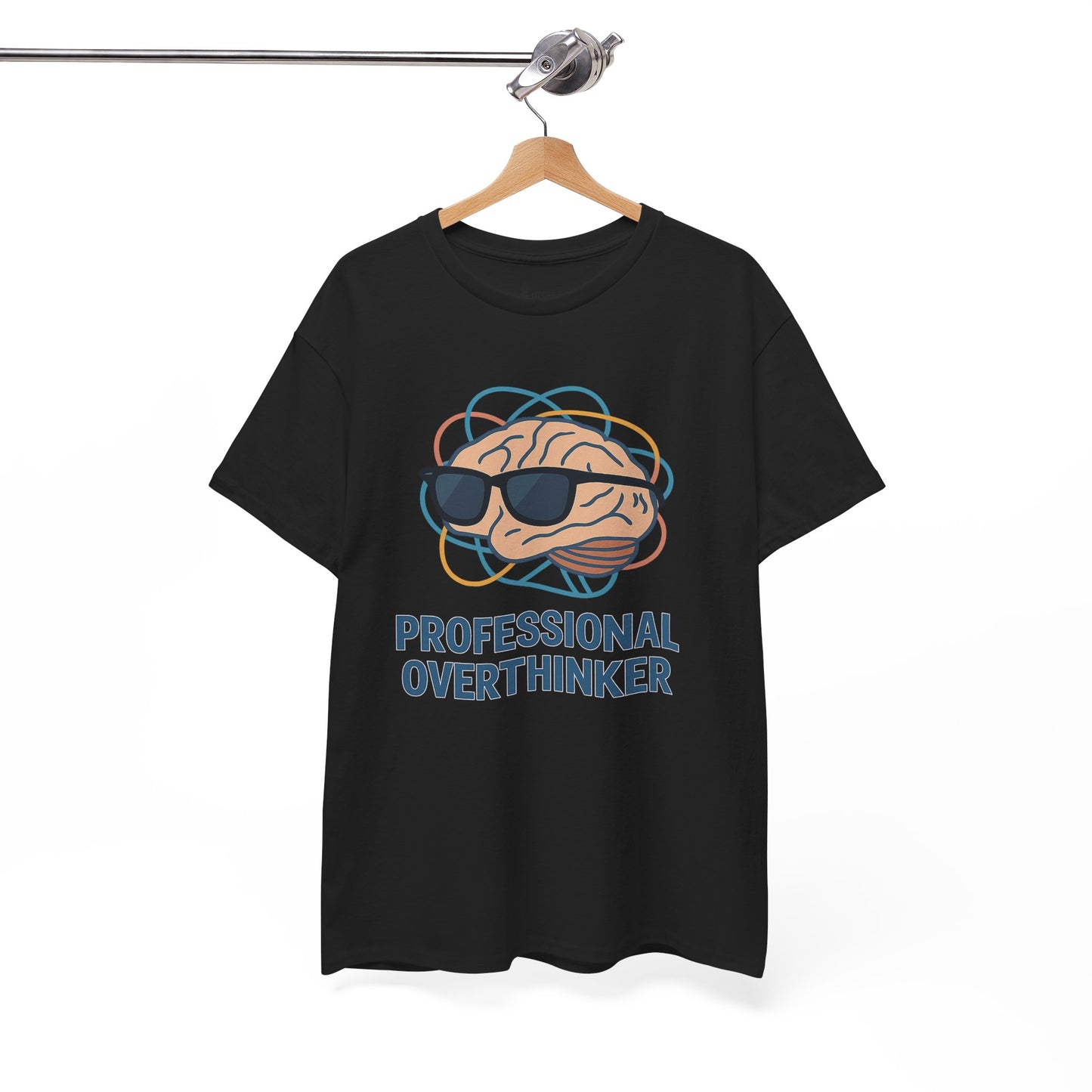 Professional Overthinker – Brain in Sunglasses T-Shirt