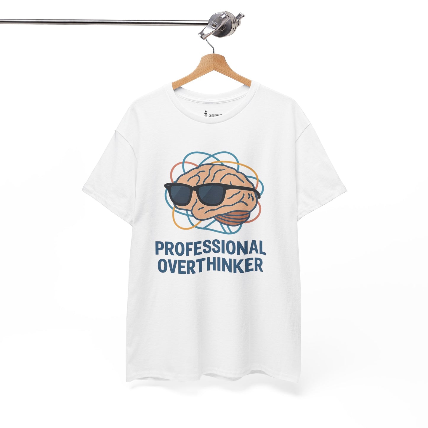Professional Overthinker – Brain in Sunglasses T-Shirt